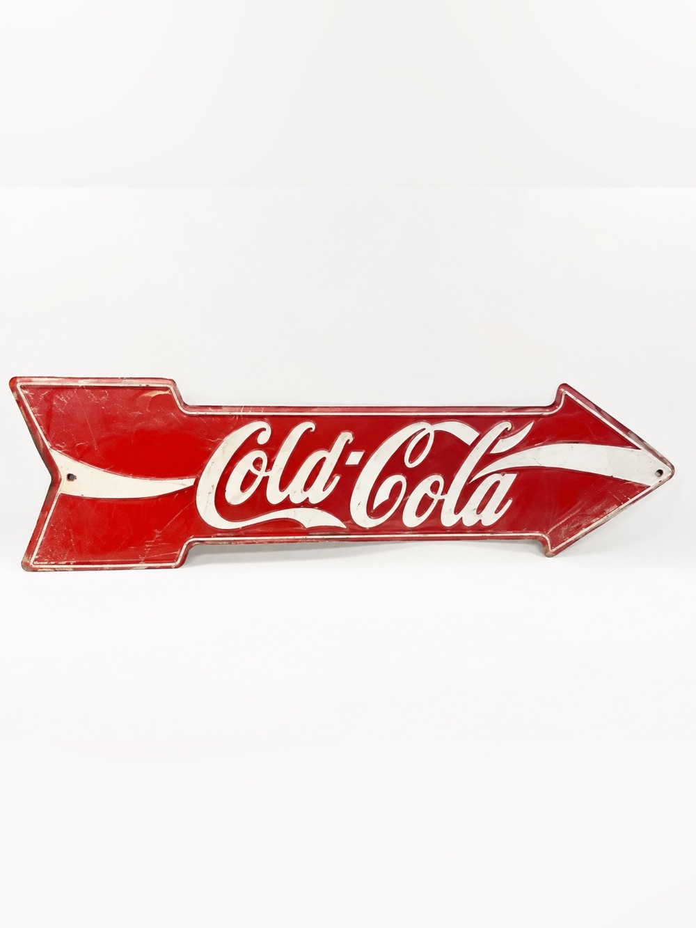 NEW Coca Cola Arrow Metal Sign